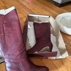 Etienne Aigner Maroon Heeled Boots